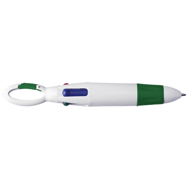 4 Color Carabiner Ballpoint Pen - Image 3