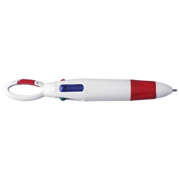 4 Color Carabiner Ballpoint Pen - Image 6