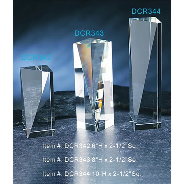 Pillar Awards optical crystal award trophy.