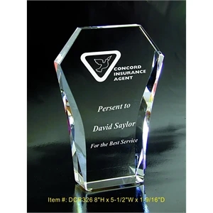 Prestige Awards optical crystal award trophy.