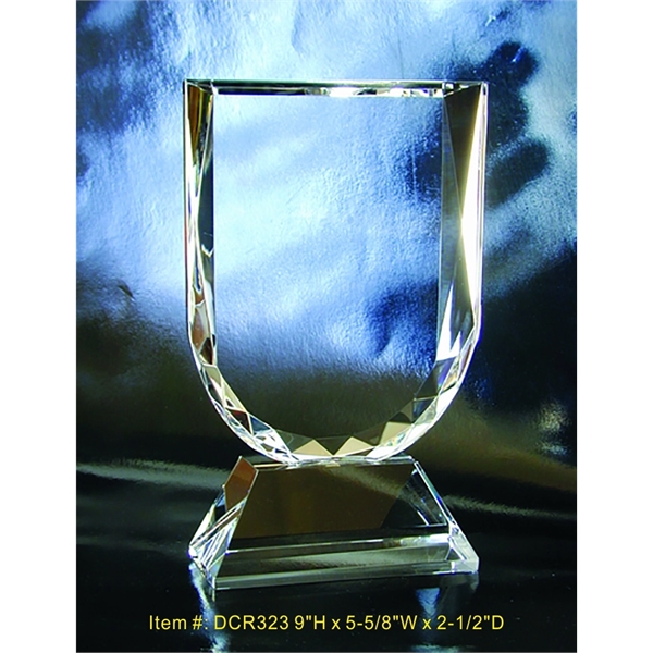 Primary Award optical crystal award trophy.