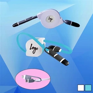 2 in 1 Retractable Charging Cable
