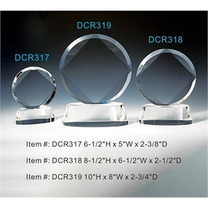 Circle Award optical crystal award trophy.