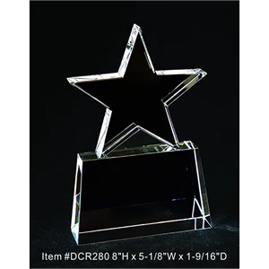 Star Optical Crystal Award Trophy.