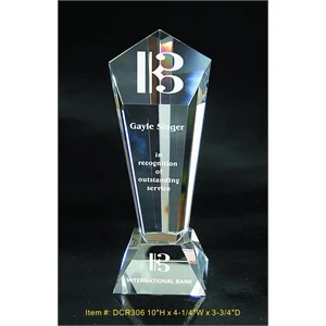 Vision Optical Crystal Award Trophy.
