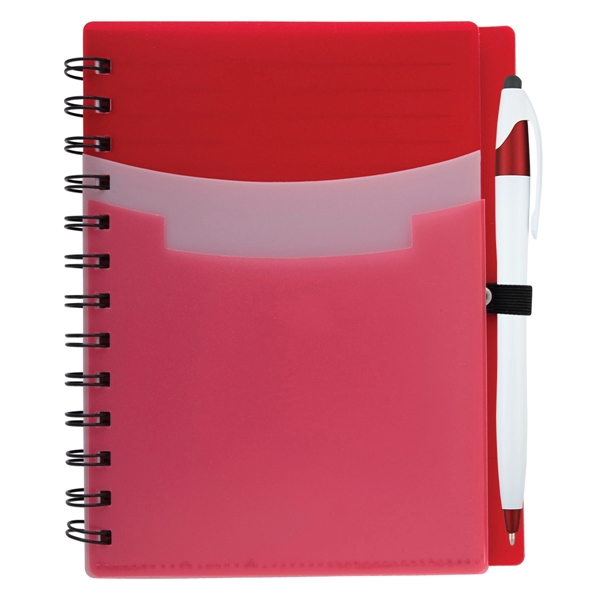 5" x 7" Tri-Pocket Notebook & Pen - Image 12