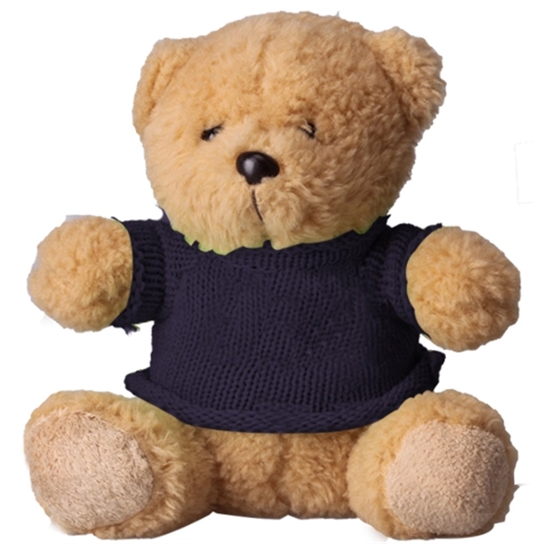 6" Plush Bear with Sweater - Image 2