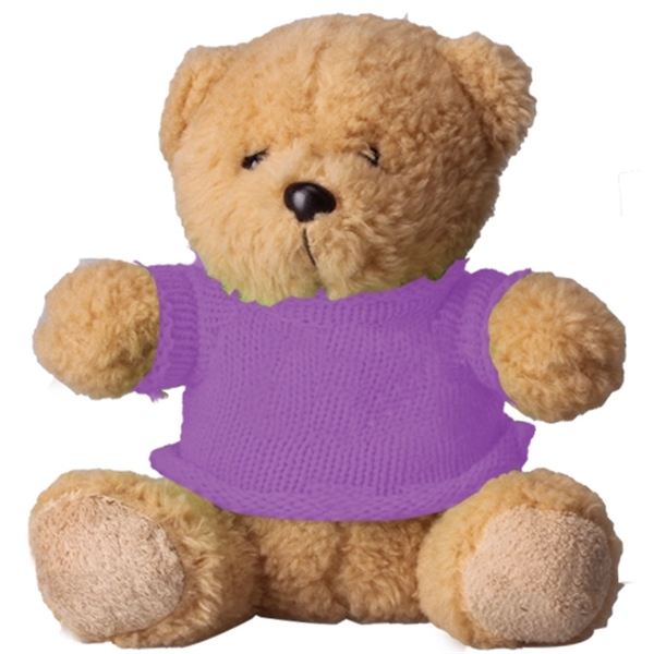6" Plush Bear with Sweater - Image 4