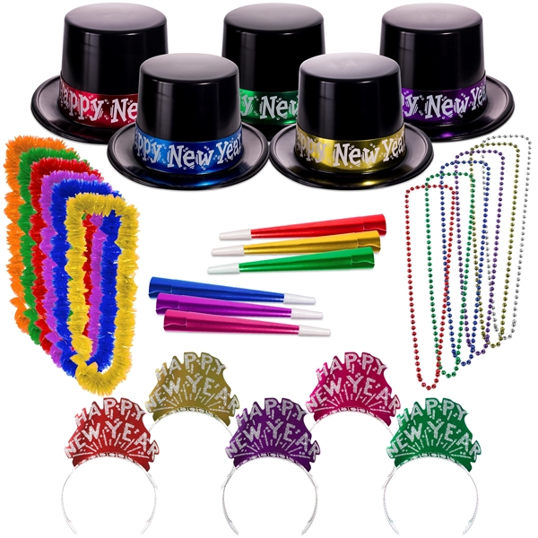 Midnight Metallic New Year's Eve Party Kit for 50 - Image 1