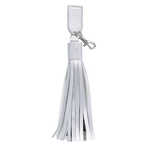 2-In-1 Charging Cables On Tassel Key Ring - Image 2