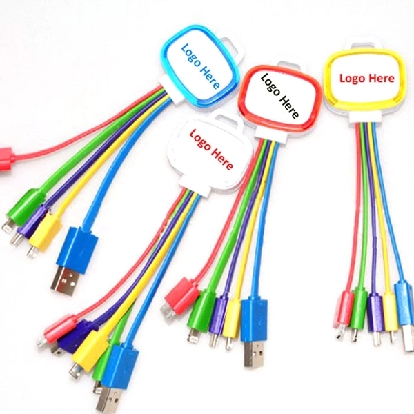 5 In 1 USB Charging Cables with LED lighting effect - Image 1