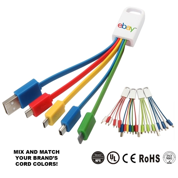 Premium 5-in-1 USB Charging Cable Mobile Charger - Image 1