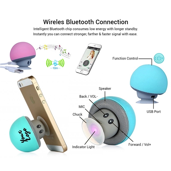 Mushroom Mini bluetooth speaker - Image 10