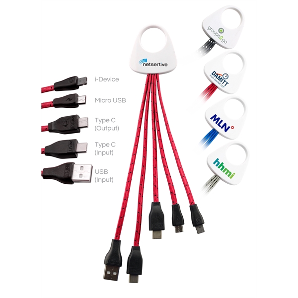 Hydra Type C Braided 3-In-2 Charging Cable - Image 1