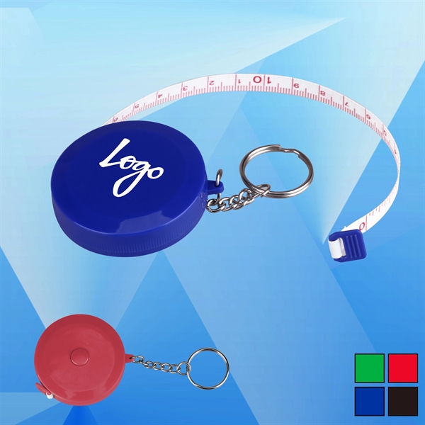 Round 60" Tape Measure with Keychain - Image 1