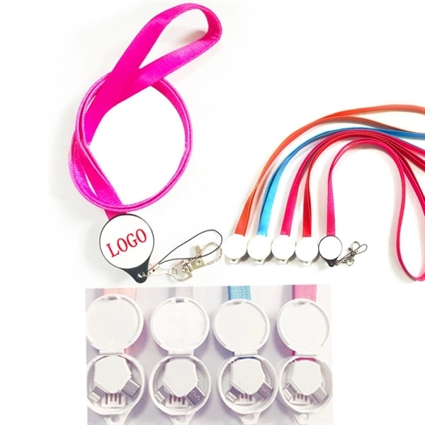 3 In 1 Charging USB Cable Lanyard - Image 1