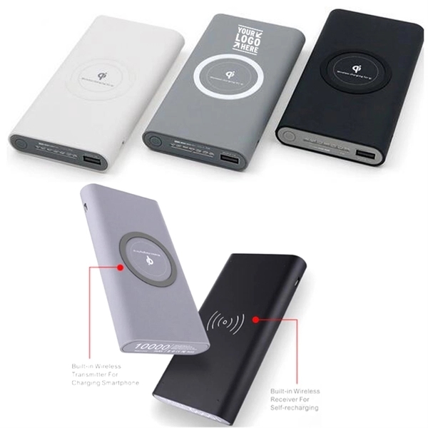 10000mAh Power Bank with QI Charger - Image 1