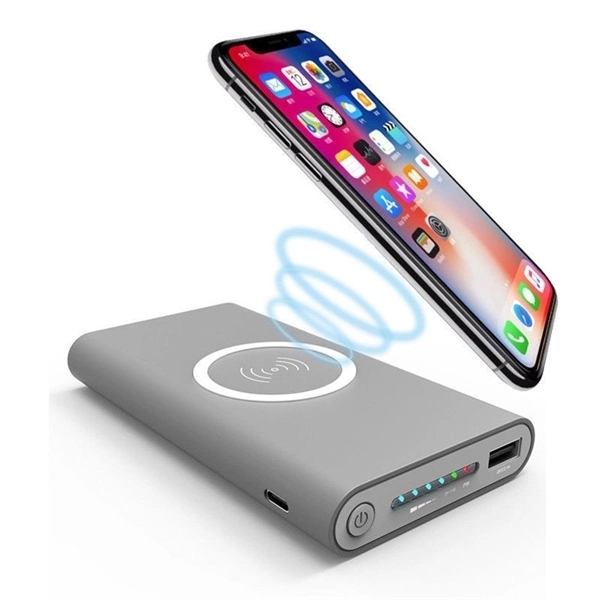 10,000mAh 3 in 1 Power Bank Wireless Portable Charger - Image 1