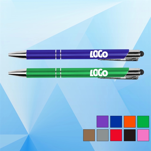 Blue Ink Metal Stylus Pen - Image 1