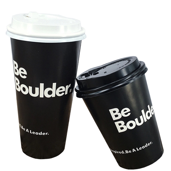 16 oz. Disposable Paper Coffee Cups With Lids