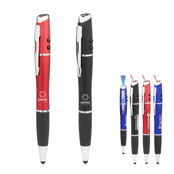 Aero Stylus Pens with LED Light and Laser Pointer - Image 1
