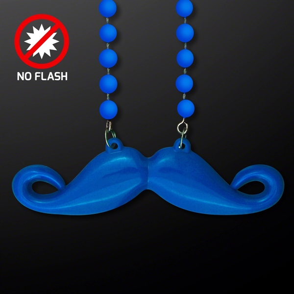 Mardi Gras beads with hipster mustache pendant - Image 7