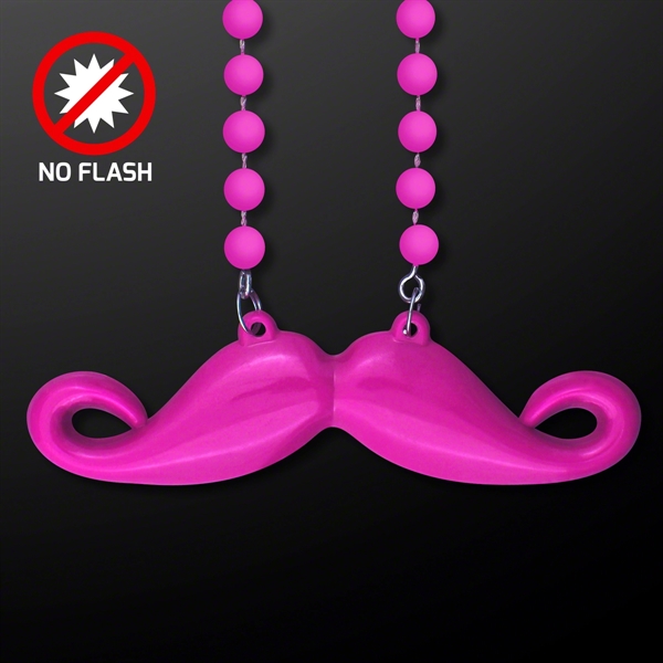 Mardi Gras beads with hipster mustache pendant - Image 9