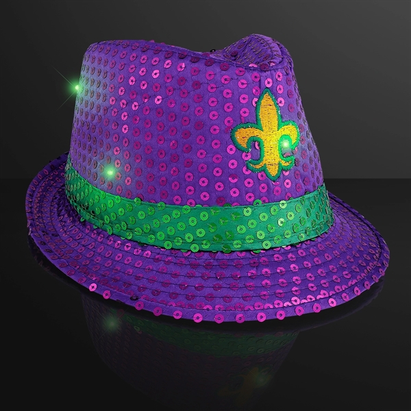 Shiny Colorful Fedora Hats with Flashing Lights - Image 3