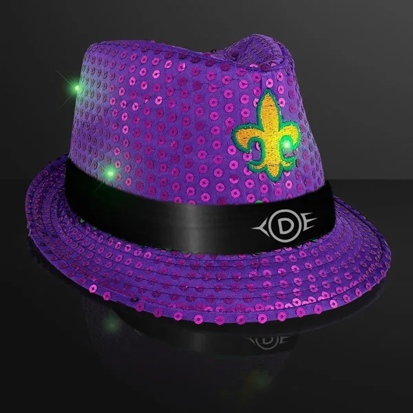 Shiny Colorful Fedora Hats with Flashing Lights - Image 4