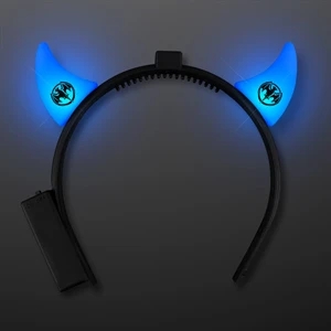 Blue Light-up Devil headband