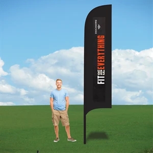 Double-Sided 11' PromoFlag w/Ground Stake - Dye Sublimated