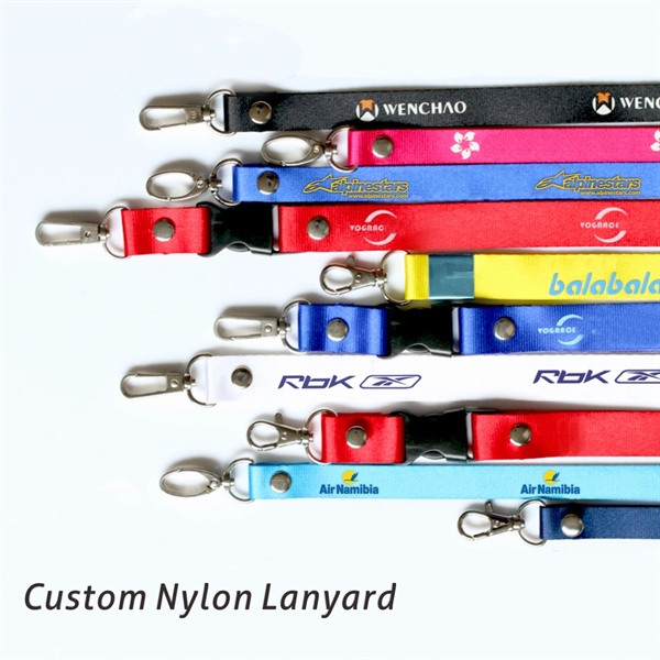 Custom Nylon Lanyards, Silkscreen Imprinted - Image 1