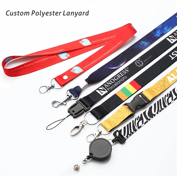 Custom Polyester Lanyards, Silkscreen Imprinted - Image 1