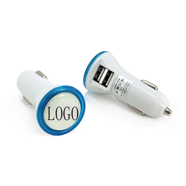 Round Dual USB Car Charger - Image 2