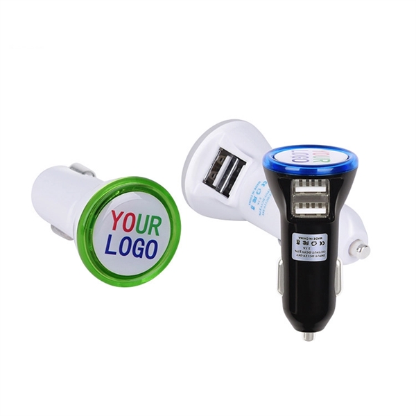 Round Dual USB Car Charger - Image 3