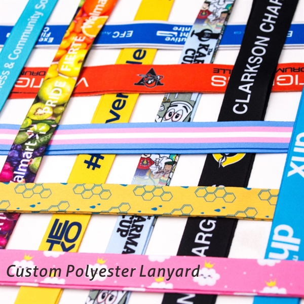 Custom Polyester Lanyards,  Full Color Dye Sublimated - Image 1