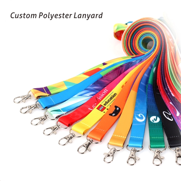 Custom Polyester Lanyards,  Full Color Dye Sublimated - Image 1