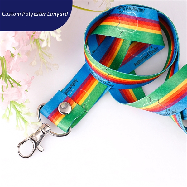 Custom Polyester Lanyards,  Full Color Dye Sublimated - Image 3