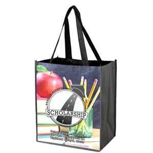 Outlet Full Color Glossy Grocery Shopping Tote Bag