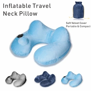 Inflatable Neck Pillow with Packsack, In Seconds Inflating