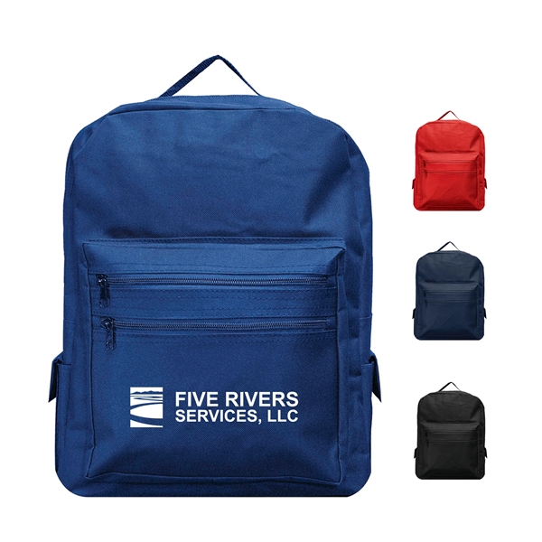 Backpack with large front compartment & 2 side pockets - Image 1