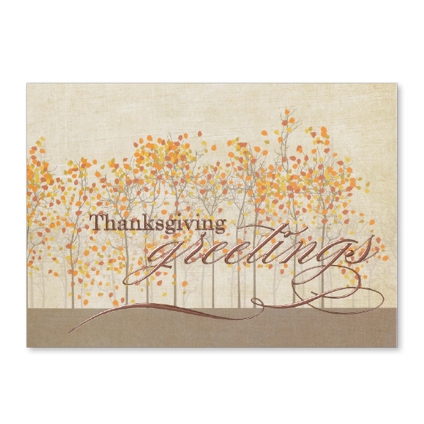 Thankful Forest Holiday Card