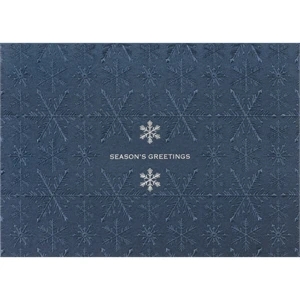 Navy Shimmer Embossed Snowflakes