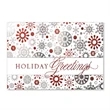 Red & Silver Snowflakes Card