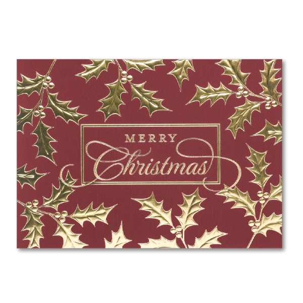 Gold Berry Christmas Card