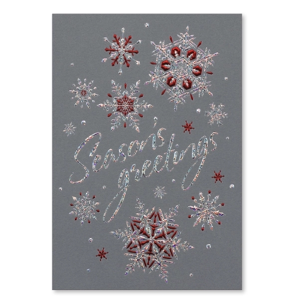 Shimmery Snowflakes Holiday Card
