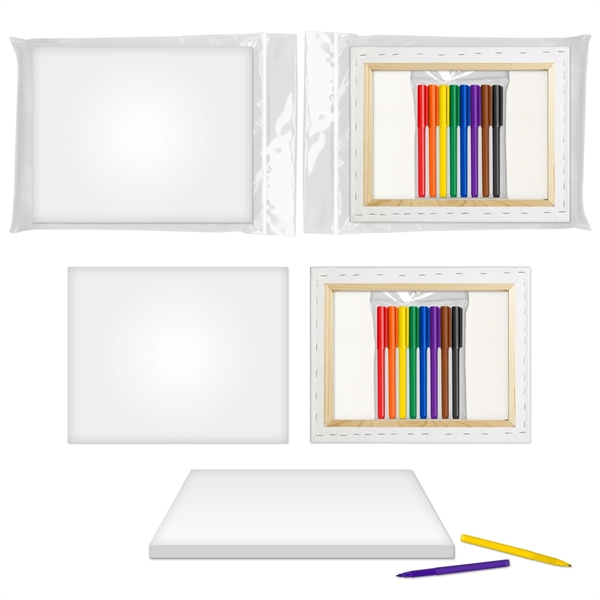 U-COLOR Canvas Art + 8 Color Marker Set - Image 2