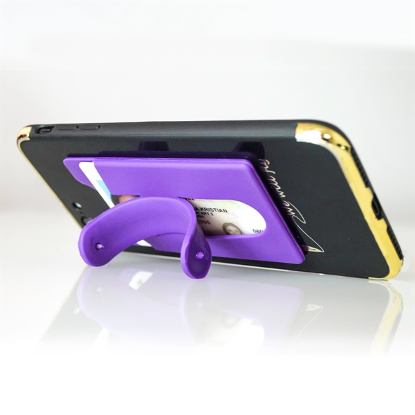 Silicone Phone Wallet with Stand - Image 1