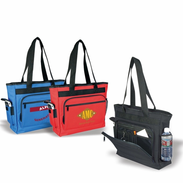 Zippered Tote w/ Briefcase, Grocery Shopping Bag
