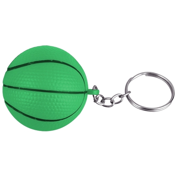 Basketball Shaped Decompression Toy with Keychain - Image 3